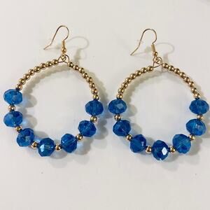 Glass Bead Loop Earrings